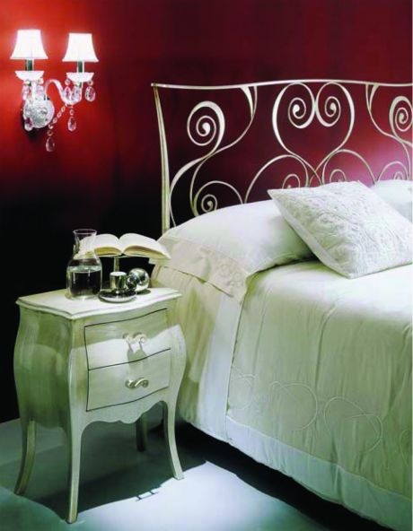 Bed with high headboard Macrame, Bontempi Casa