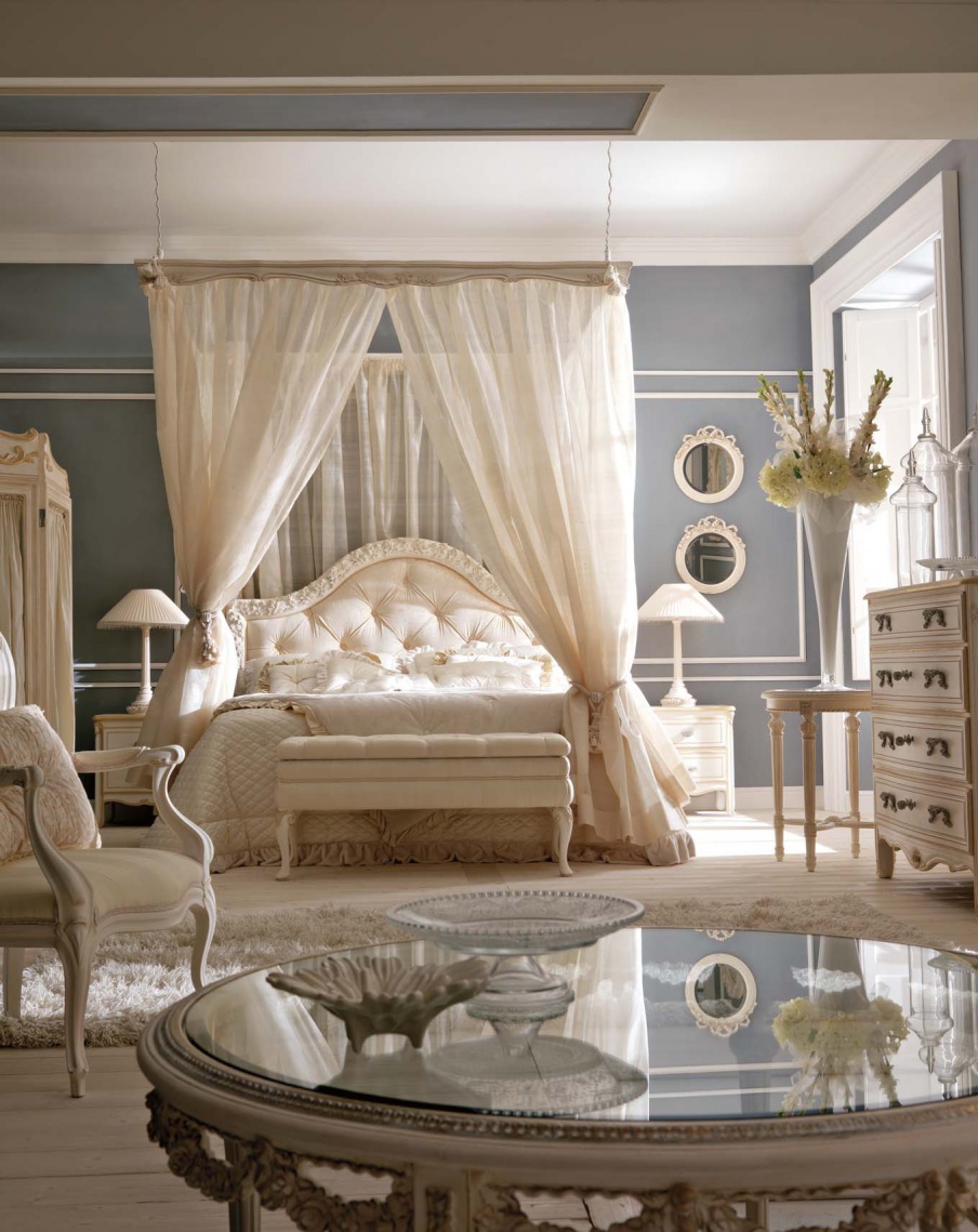 Double bed with canopy Ambiente Notte, Savio Firmino