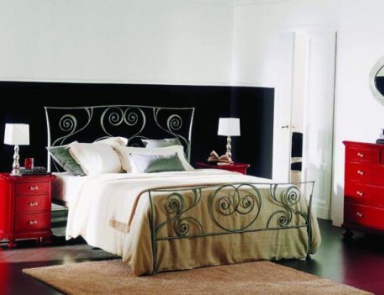 Bed with high headboard and footboard Macrame, Bontempi Casa