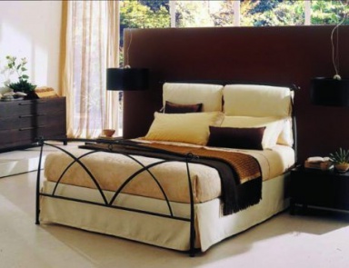 Bed with high headboard and footboard Manon, Bontempi Casa (wrought iron bed)