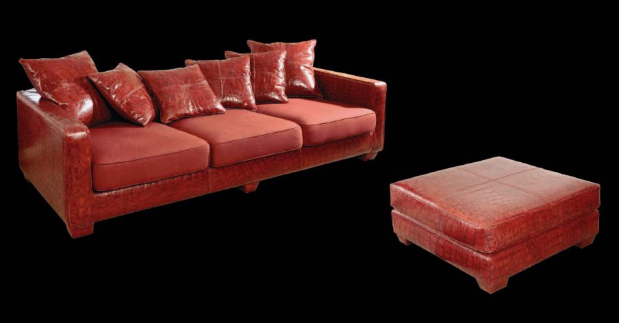 Three seater sofa with Ottoman for living room, Wama