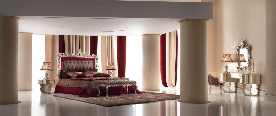 Bedroom set - bed, bench, table, Desk, chair, Paolo Lucchetta