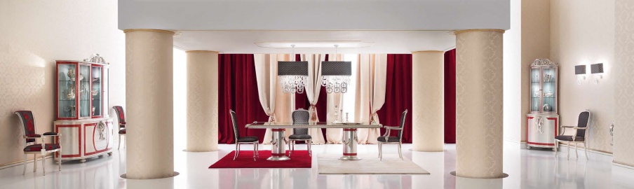 Set for your living room - table, chairs, sideboard and buffet, Paolo Lucchetta