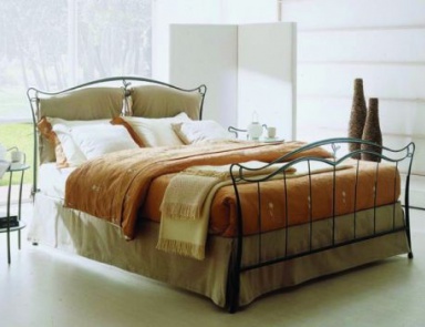 Bed with high headboard and footboard Trizia, Bontempi Casa (wrought iron bed)