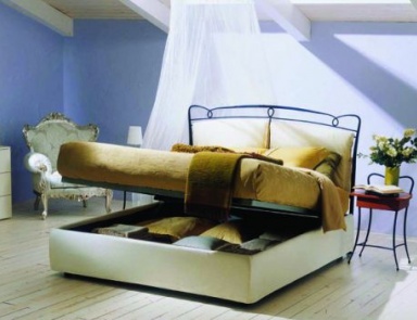 Bed with high headboard Versilia, Bontempi Casa (wrought iron bed)