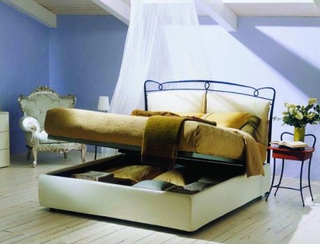 Bed with high headboard Versilia, Bontempi Casa