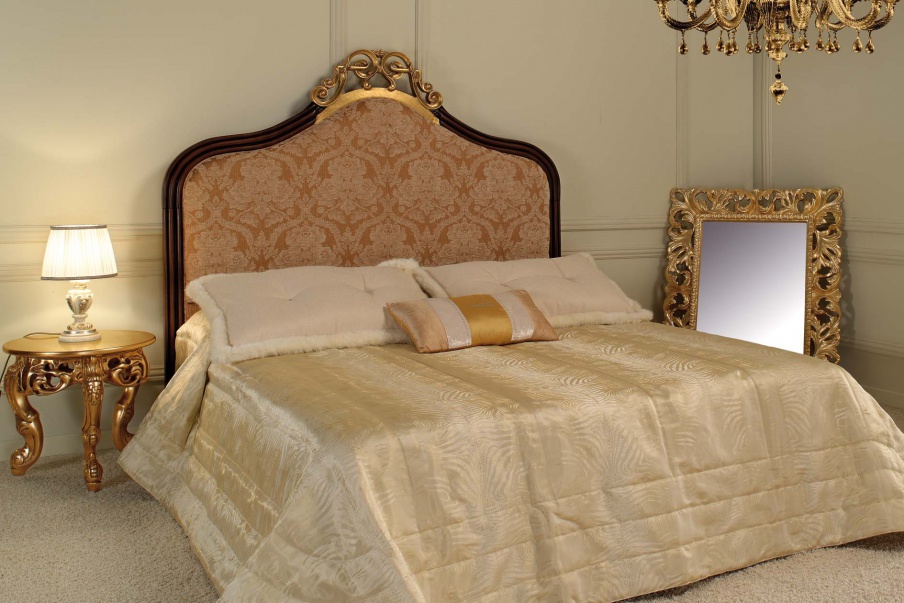 Furniture set for bedroom Letto Cresta: double bed, bedside table, floor mirror - Sm Divani