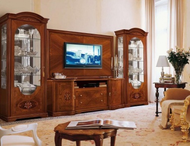 Modular system for TV with an array of inlaid Montenapoleone, Alf