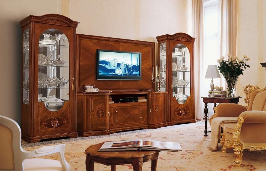 Modular system for TV with an array of inlaid Montenapoleone, Alf