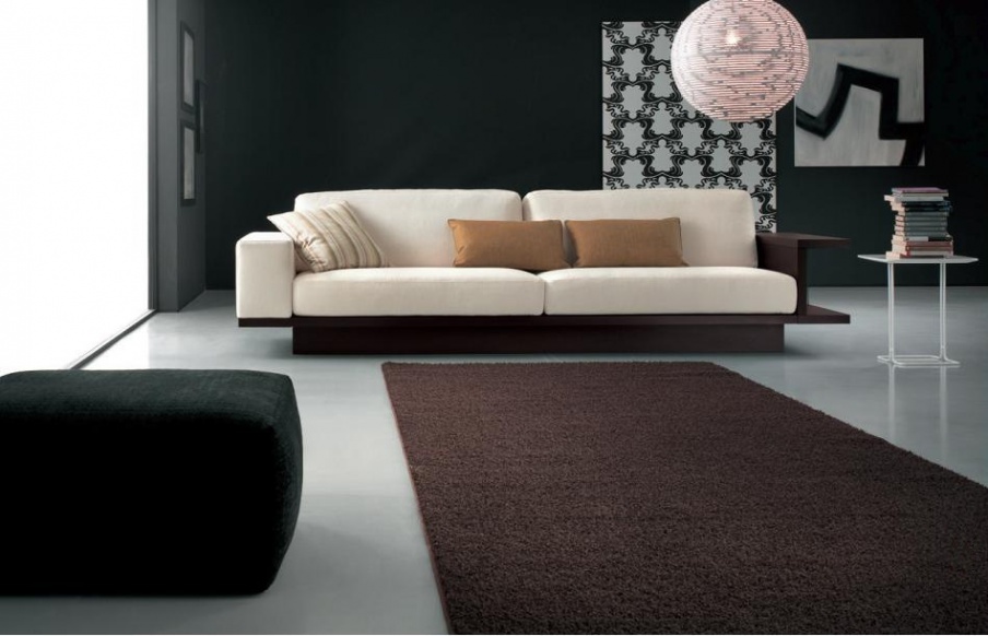 Sofa with side shelf, Alf