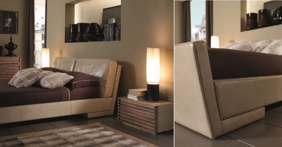 Double bed on a frame of spruce Alison, Ulivi