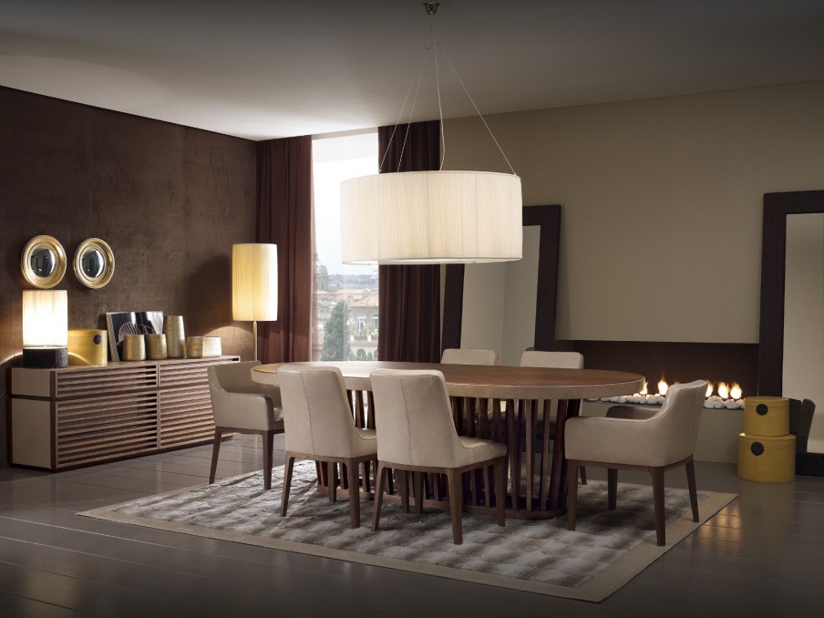Set for the dining room in a modern style, Absolute, Ulivi