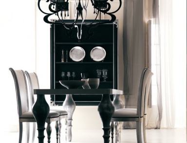 Library cupboard-showcase “righe” Clara for the living room and dining room