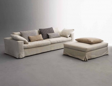 Double sofa, Peplo - Swan(sofa stool for living room, Italy)