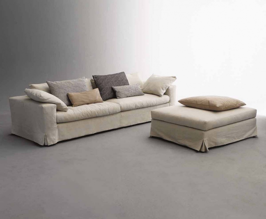 Double sofa, Peplo - Swan(sofa stool for living room, Italy)