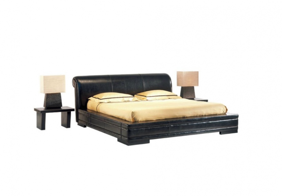 Double bed on a frame of beech Kamal, Ulivi