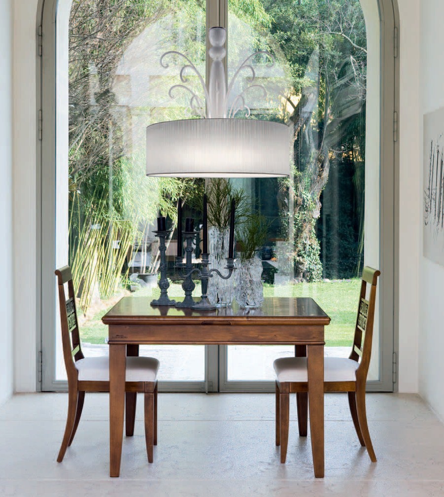 Dining table sliding wood, Bruno Piombini