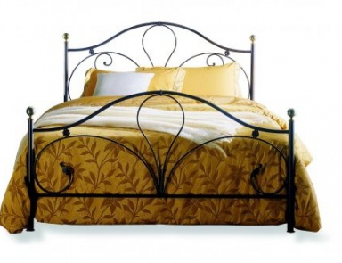 Double bed on metal frame with footboard Pisa, Bontempi Casa