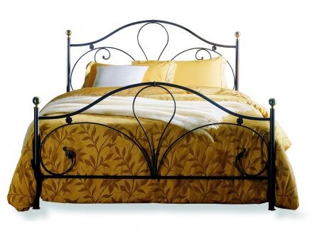 Double bed on metal frame with footboard Pisa, Bontempi Casa