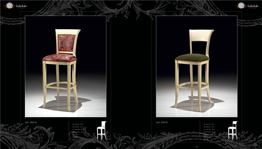 Bar chair with shaped back, Bakokko