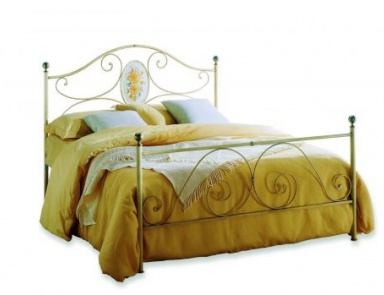 Double bed on metal frame with footboard Venezia, Bontempi Casa