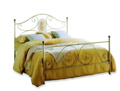 Double bed on metal frame with footboard Venezia, Bontempi Casa