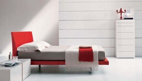 Bed with leather upholstery Diamante, Bontempi Casa