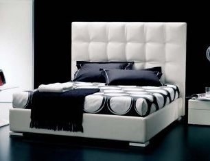 Bed with high headboard Gemma, Bontempi Casa