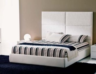 Bed upholstered in leather or textile Victor, Bontempi Casa