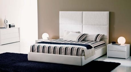 Bed upholstered in leather or textile Victor, Bontempi Casa