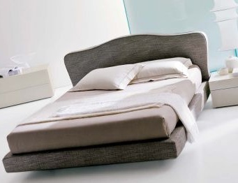 Double bed with upholstered in fabric or leather Zaffiro, Bontempi Casa