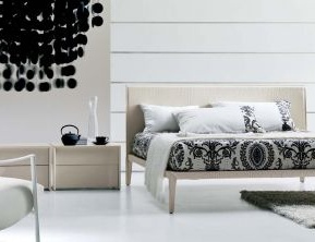 Double bed with leather upholstery Zago, Bontempi Casa