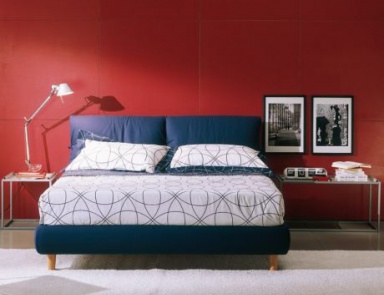 Double bed with upholstered in fabric or leather Deasy Bontempi Casa