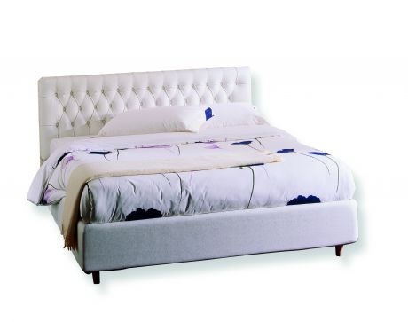 Double bed with upholstered in fabric or leather Glad, Bontempi Casa