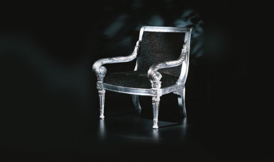 Chair with carved handmade decor, Сasali