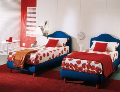 Single bed with fabric or leather Leslie, Bontempi Casa