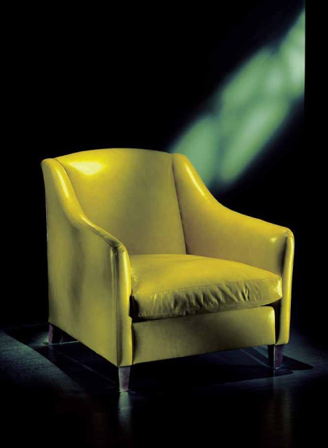 Chair in leather upholstery, Сasali