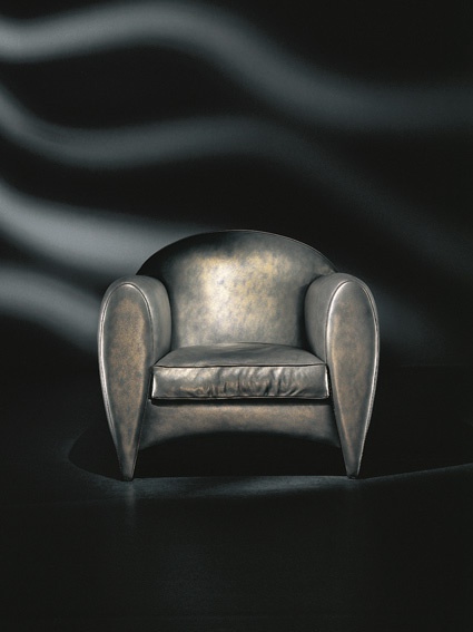 Chair in leather upholstery, Сasali