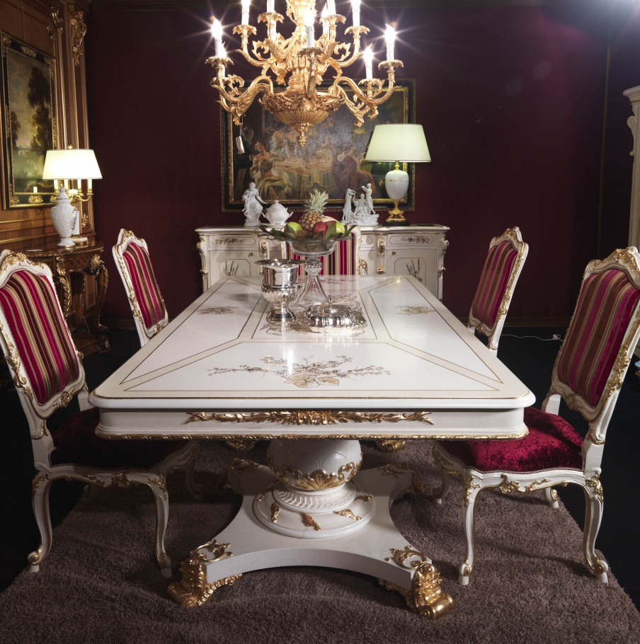 Set for the dining room, table, chairs, Cantaluppi