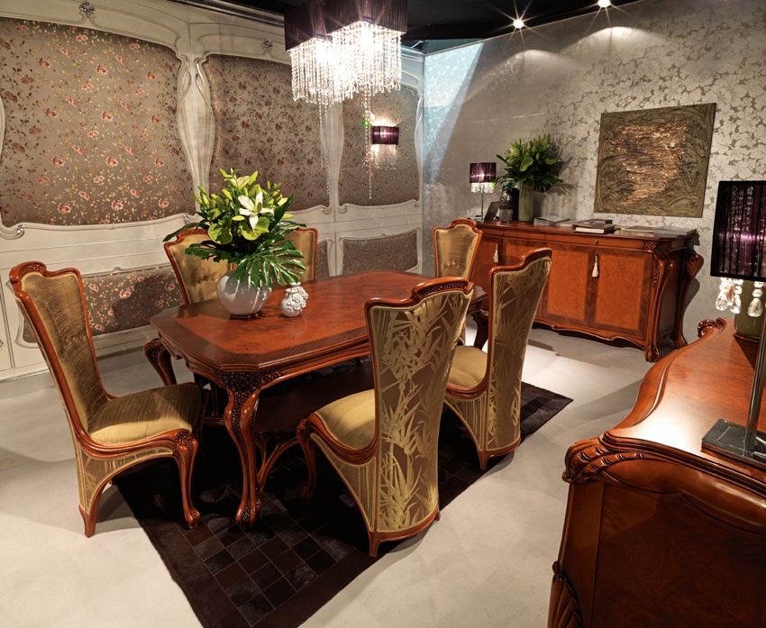 For Frack dining room set, table, chair, C. L. Italia