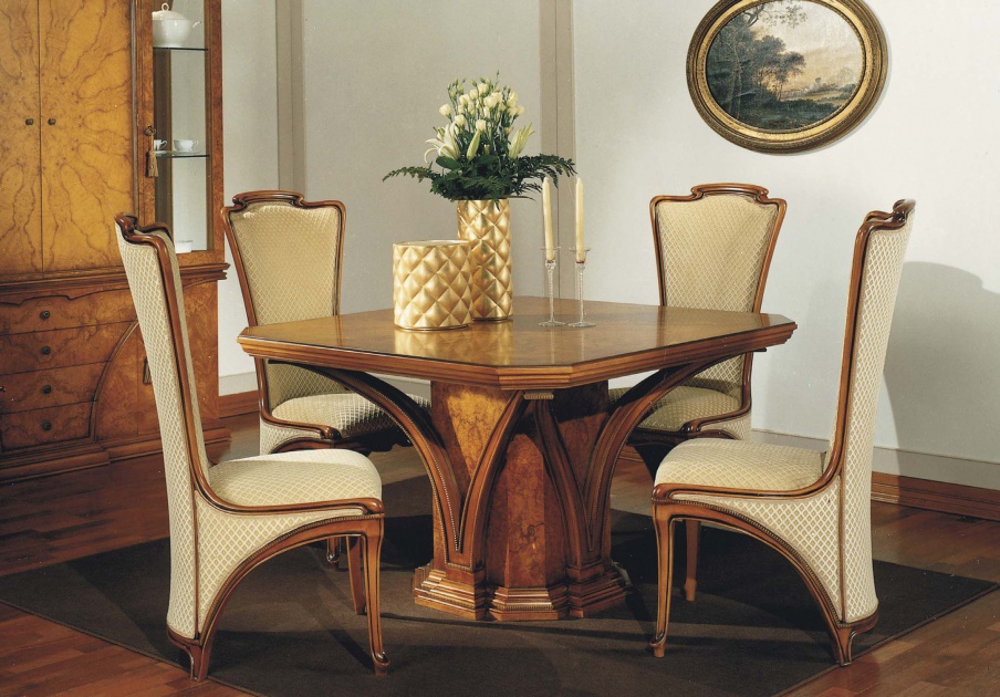 For Frack dining room set, table, chair, C. L. Italia