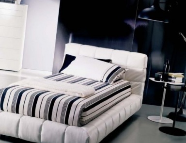 Single bed with fabric or leather Apollo, Bontempi Casa