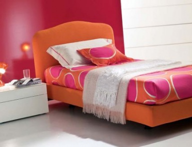 Single bed with fabric or leather Giada, Bontempi Casa