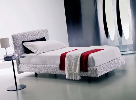 Single bed with fabric or leather Onice, Bontempi Casa