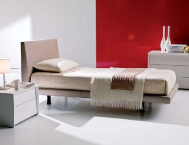 Single bed with fabric or leather Turchese, Bontempi Casa