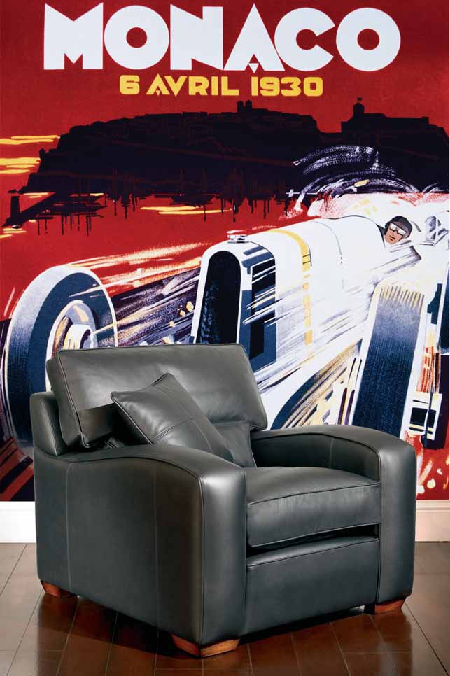 Chair in leather upholstery Panther Chair, Duresta