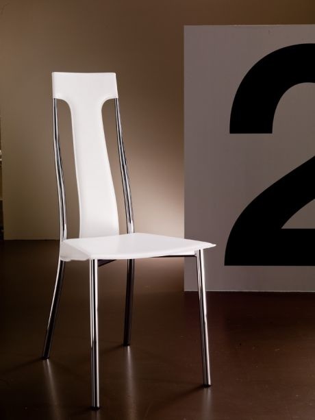 Chair with steel base Ambra, Bontempi Casa