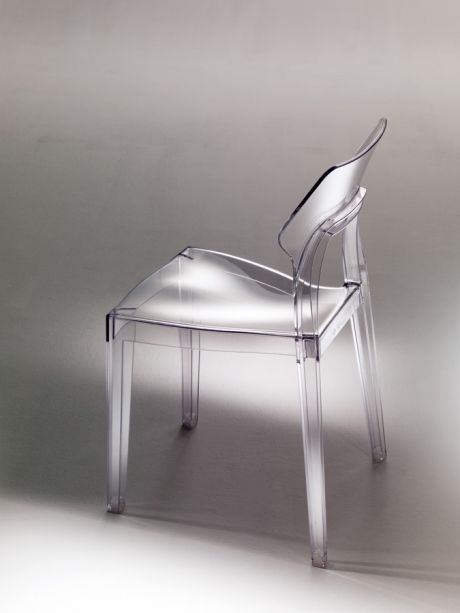 The chair of the polycarbonate Aria, Bontempi Casa