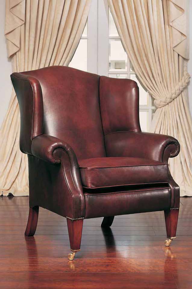 Chair in leather upholstery Shaftesbury, Duresta