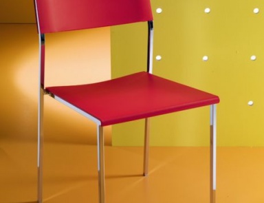 The chair on the steel base, Midia, Bontempi Casa